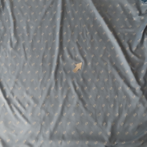 Good Good Polo Shirt Mens Large blue All Over Print Performance Stretch Logo - Picture 4 of 7